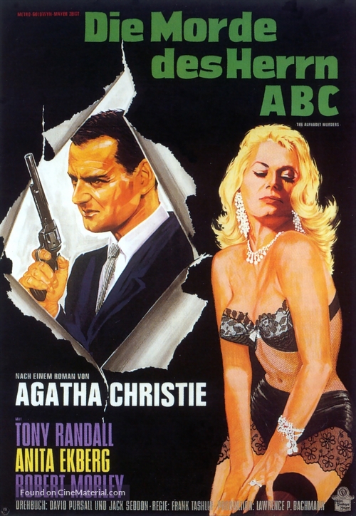The Alphabet Murders - German Movie Poster