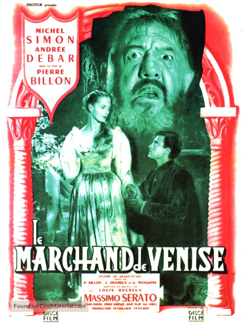 Le marchand de Venise - French Movie Poster