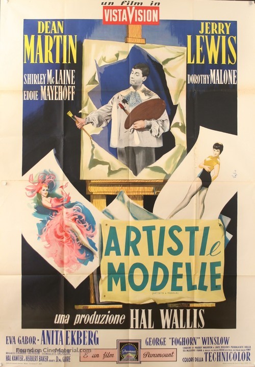 Artists and Models - Italian Movie Poster