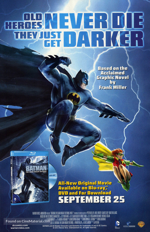 Batman: The Dark Knight Returns, Part 1 - Video release movie poster
