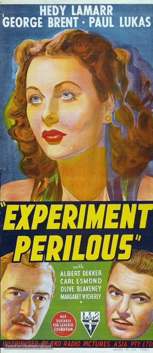 Experiment Perilous - Australian Movie Poster