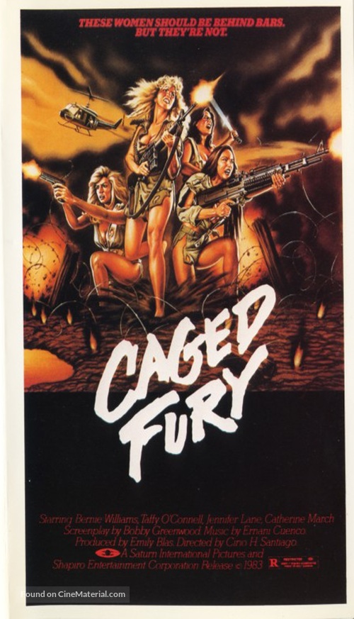 Caged Fury - VHS movie cover