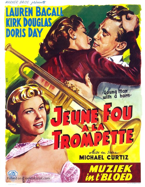 Young Man with a Horn - Belgian Movie Poster