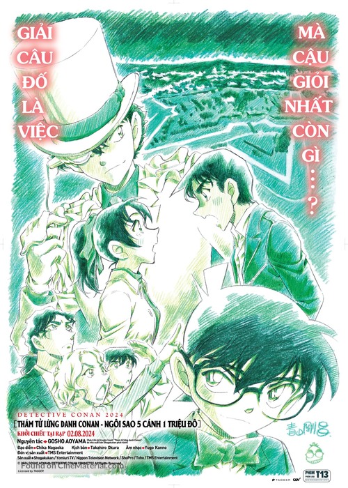 Detective Conan: One Million Dollar Star Five-Pointed Star - Vietnamese Movie Poster