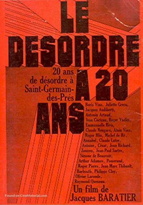 Le d&eacute;sordre a vingt ans - French Movie Poster
