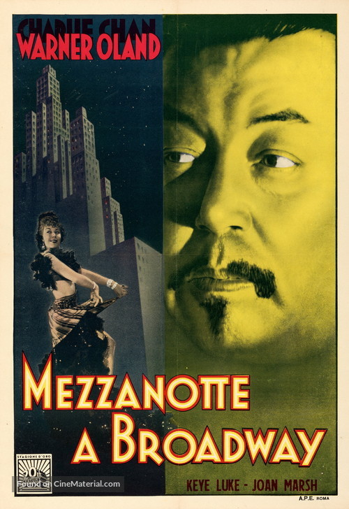 Charlie Chan on Broadway - Italian Movie Poster