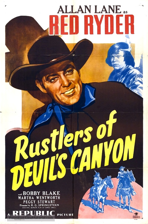 Rustlers of Devil&#039;s Canyon - Theatrical movie poster