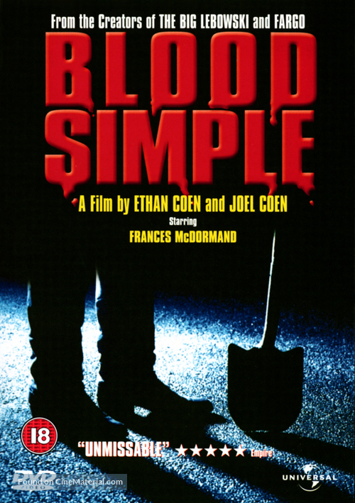 Blood Simple - British Movie Cover