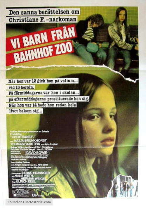 Christiane F. - Wir Kinder vom Bahnhof Zoo - Swedish Movie Poster