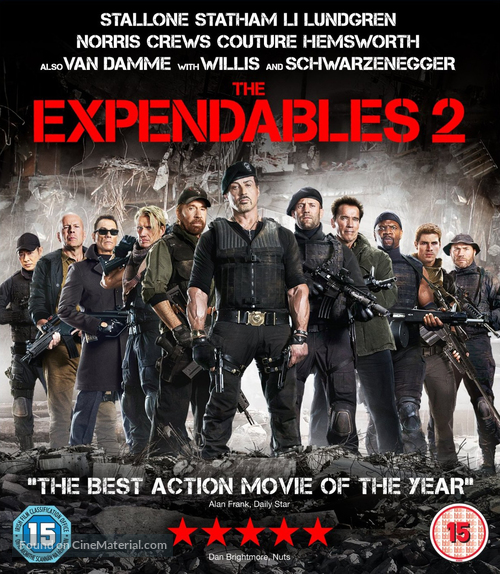The Expendables 2 - British Blu-Ray movie cover