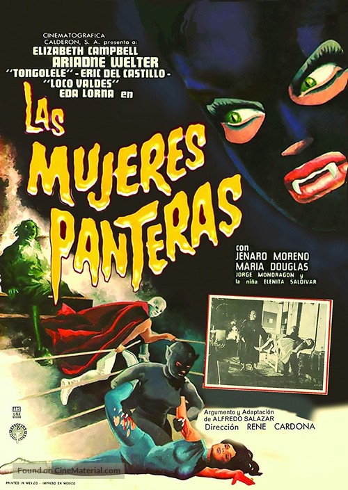 Las mujeres panteras - Mexican Movie Poster