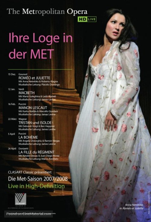 &quot;Metropolitan Opera: Live in HD&quot; - German Movie Poster