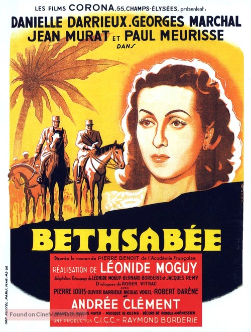 Bethsab&eacute;e - French Movie Poster