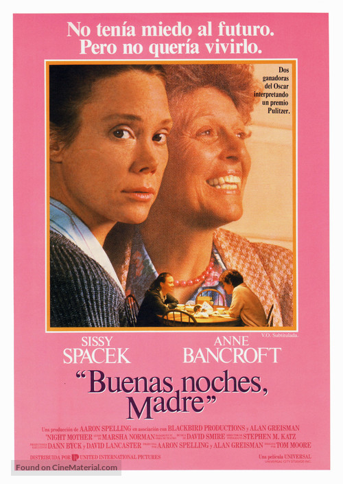 &#039;night, Mother - Spanish Movie Poster