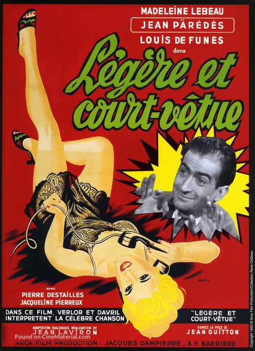 L&eacute;g&egrave;re et court v&ecirc;tue - French Movie Poster