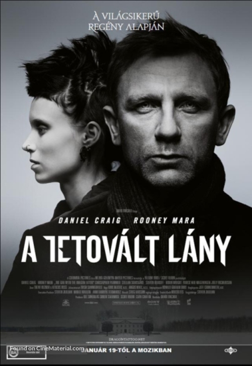 The Girl with the Dragon Tattoo - Hungarian Movie Poster