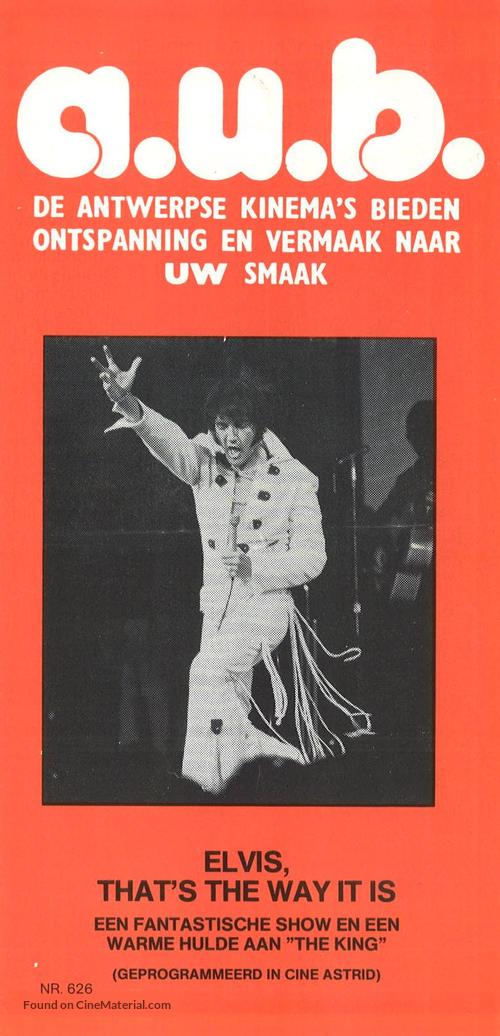 Elvis: That&#039;s the Way It Is - Belgian Movie Poster
