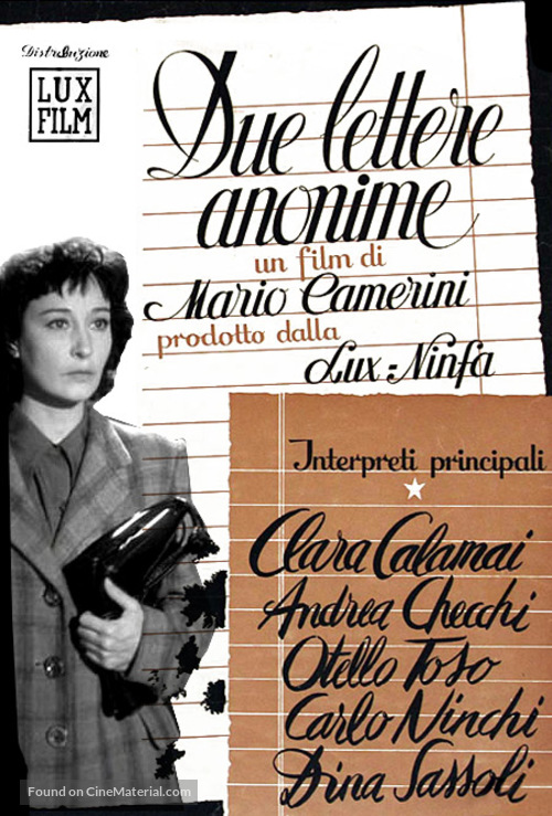 Due lettere anonime - Italian Movie Poster