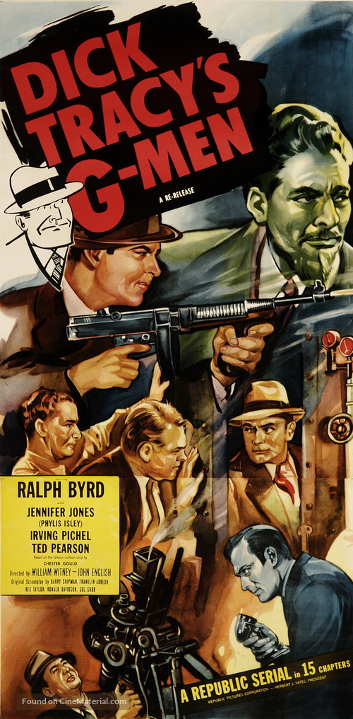 Dick Tracy&#039;s G-Men - Re-release movie poster