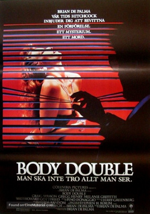 Body Double - Swedish Movie Poster