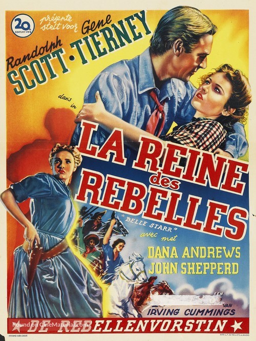 Belle Starr - Belgian Movie Poster