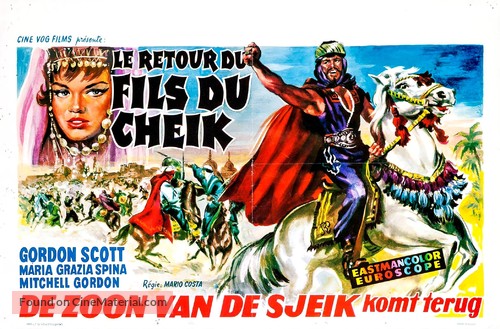 Il figlio dello sceicco - Belgian Movie Poster