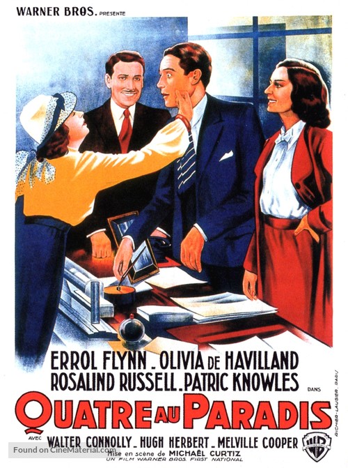 Four&#039;s a Crowd - French Movie Poster