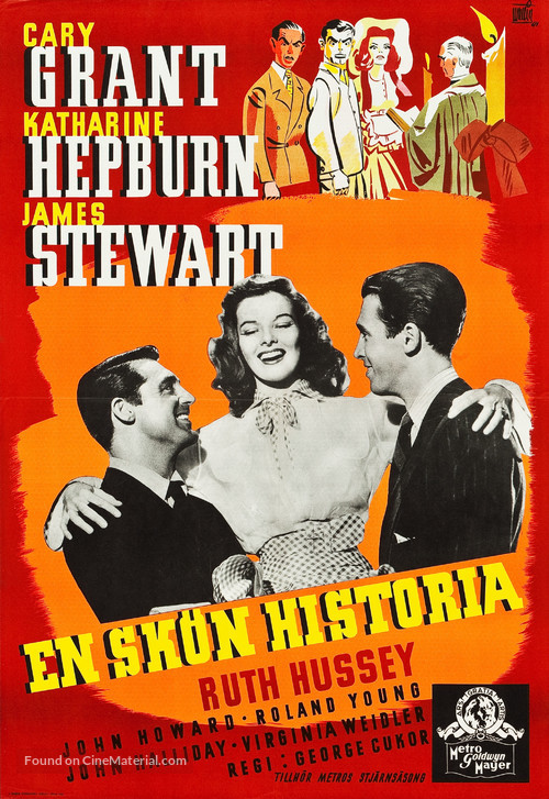The Philadelphia Story - Swedish Movie Poster