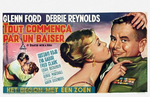 It Started with a Kiss - Belgian Movie Poster