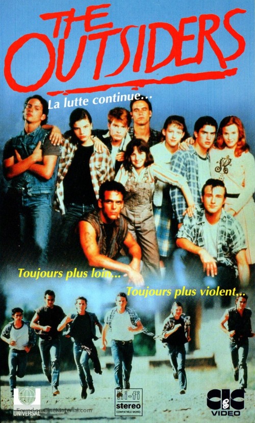 The Outsiders - French VHS movie cover
