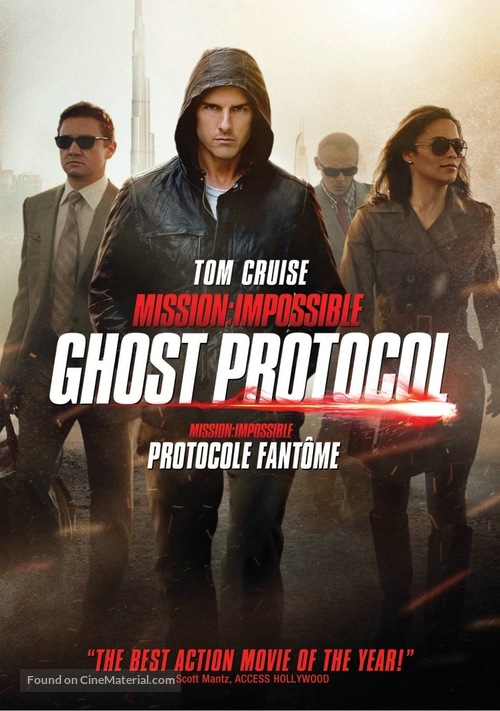 Mission: Impossible - Ghost Protocol - Canadian DVD movie cover