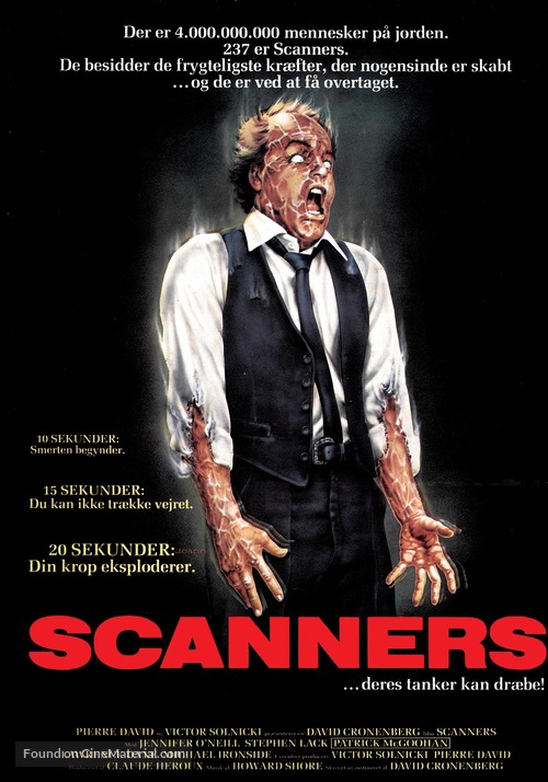 Scanners - Danish Movie Poster