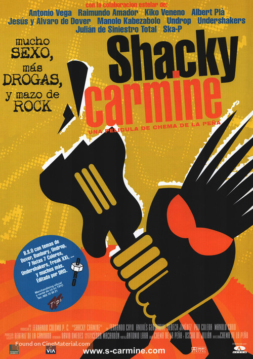 Shacky Carmine - Spanish Movie Poster