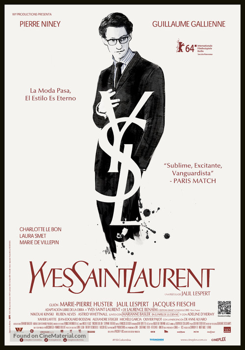 Yves Saint Laurent - Colombian Movie Poster