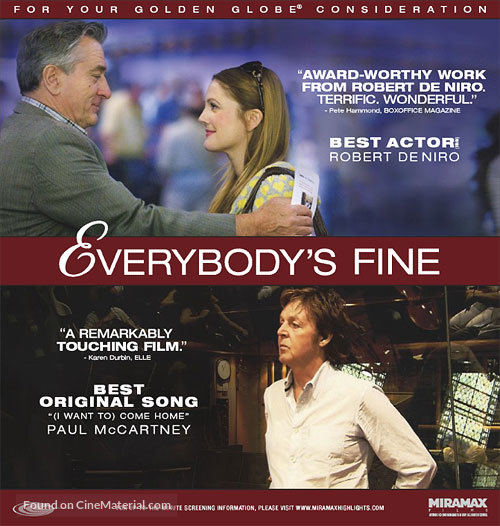 Everybody&#039;s Fine - For your consideration movie poster