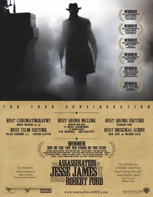 The Assassination of Jesse James by the Coward Robert Ford - For your consideration movie poster