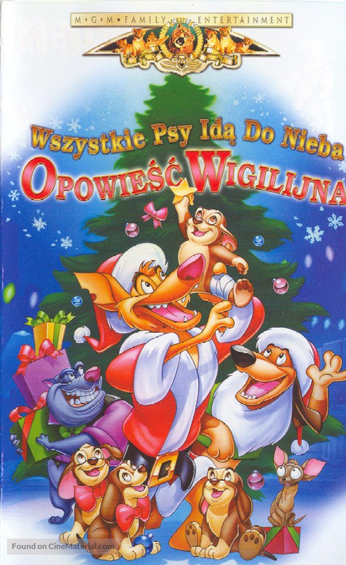 An All Dogs Christmas Carol - Polish VHS movie cover