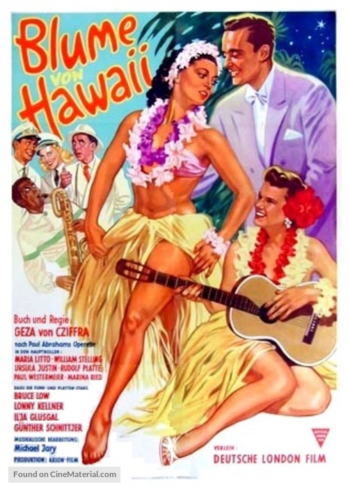 Die Blume von Hawaii - German Movie Poster