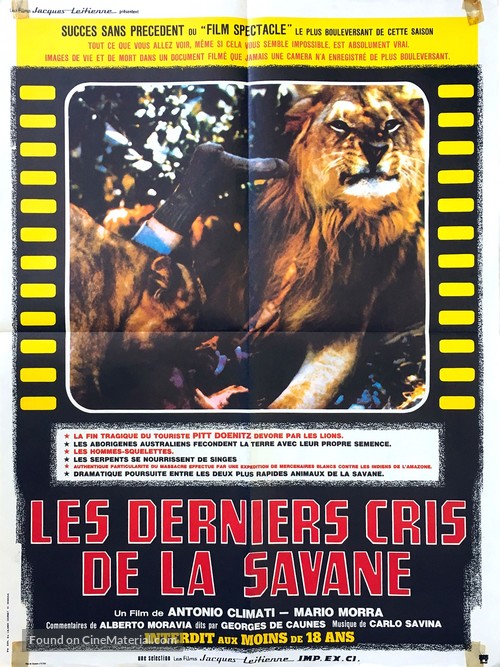 Ultime grida dalla savana - French Movie Poster