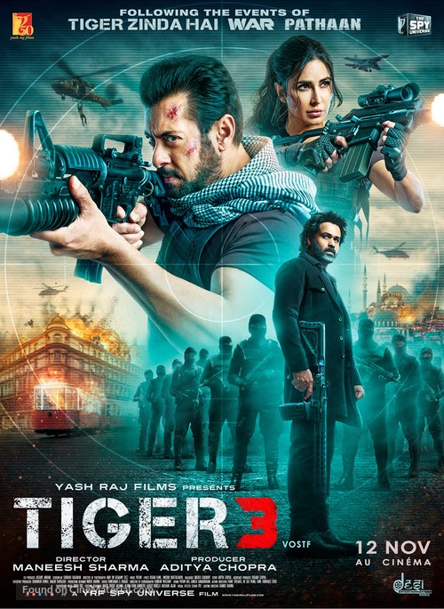 Tiger 3 - French Movie Poster