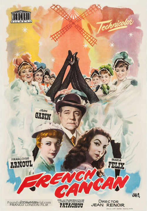 French Cancan - Spanish Movie Poster
