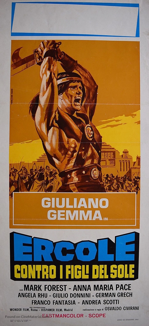 Ercole contro i figli del sole - Italian Movie Poster