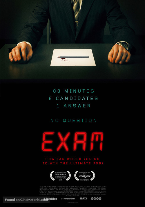 Exam - Belgian Movie Poster