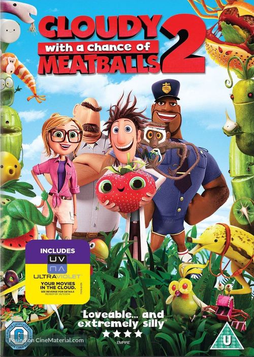 Cloudy with a Chance of Meatballs 2 - British DVD movie cover