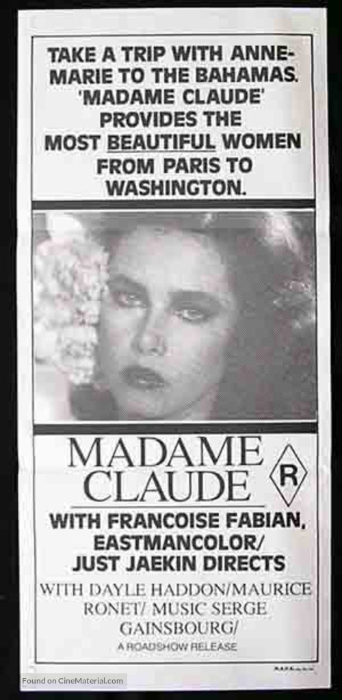 Madame Claude - Australian Movie Poster