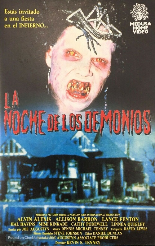 Night of the Demons - Spanish VHS movie cover