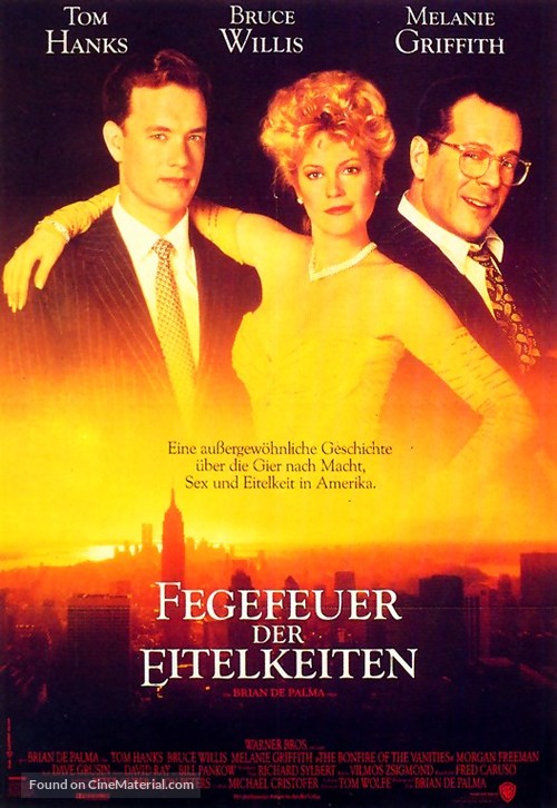 The Bonfire Of The Vanities - German Movie Poster