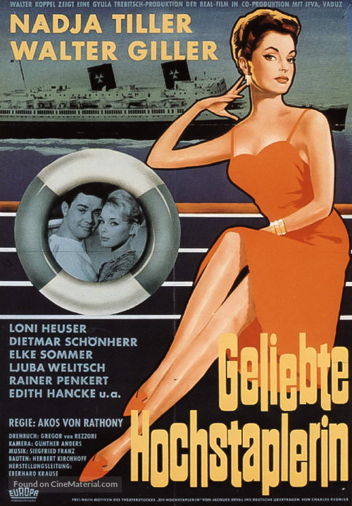 Geliebte Hochstaplerin - German Movie Poster