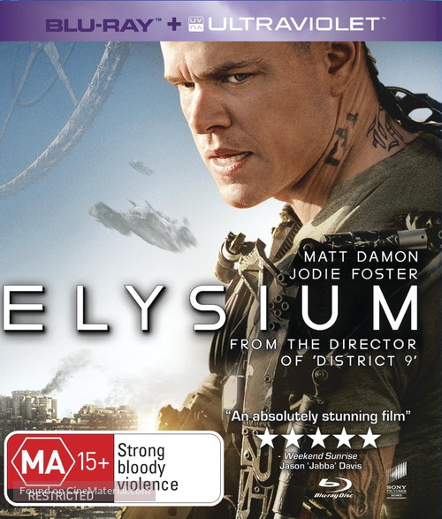 Elysium - Australian Blu-Ray movie cover