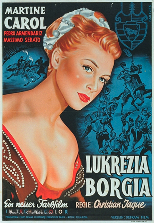 Lucr&egrave;ce Borgia - German Movie Poster